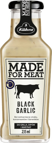 Sos made for meat black garlic