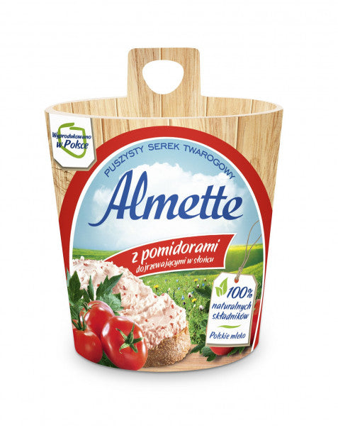 Almette Puszysty serek twarogowy z pomidorami dojrzewającymi w słońcu 150 g